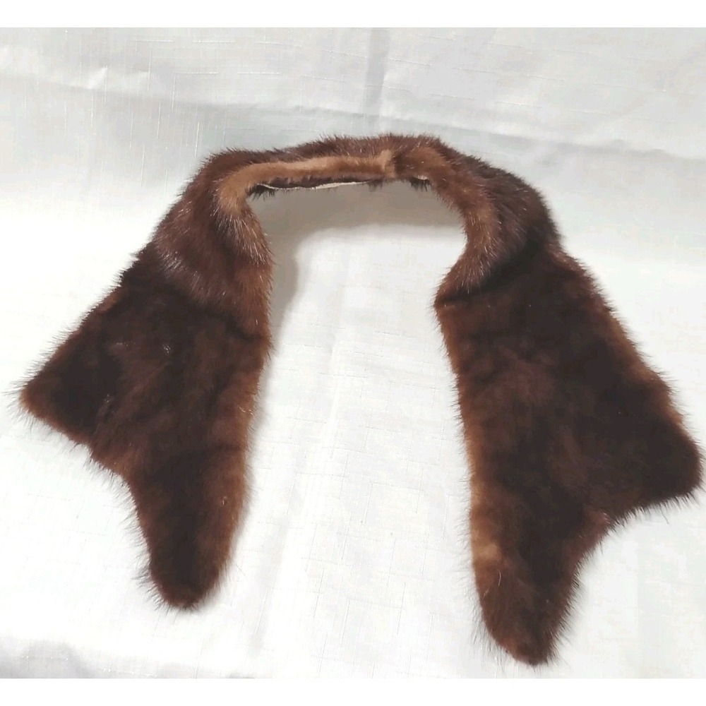 Vintage Handmade Fur Collar Stole Shawl Wrap Collar Scarf 27"